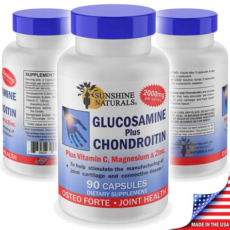 GLUCOSAMINE AND CHONDROITIN SULPHATE .